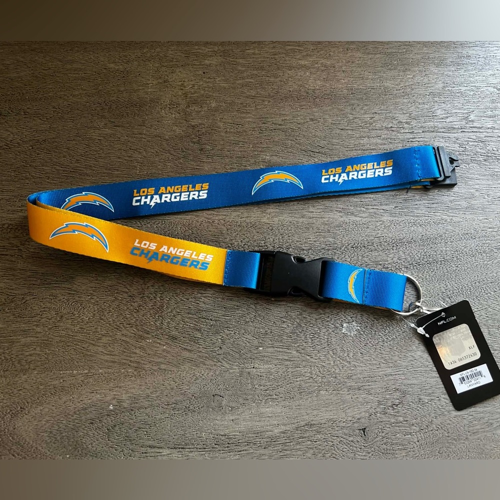 NFL Los Angeles Chargers Blue and Yellow Lanyard